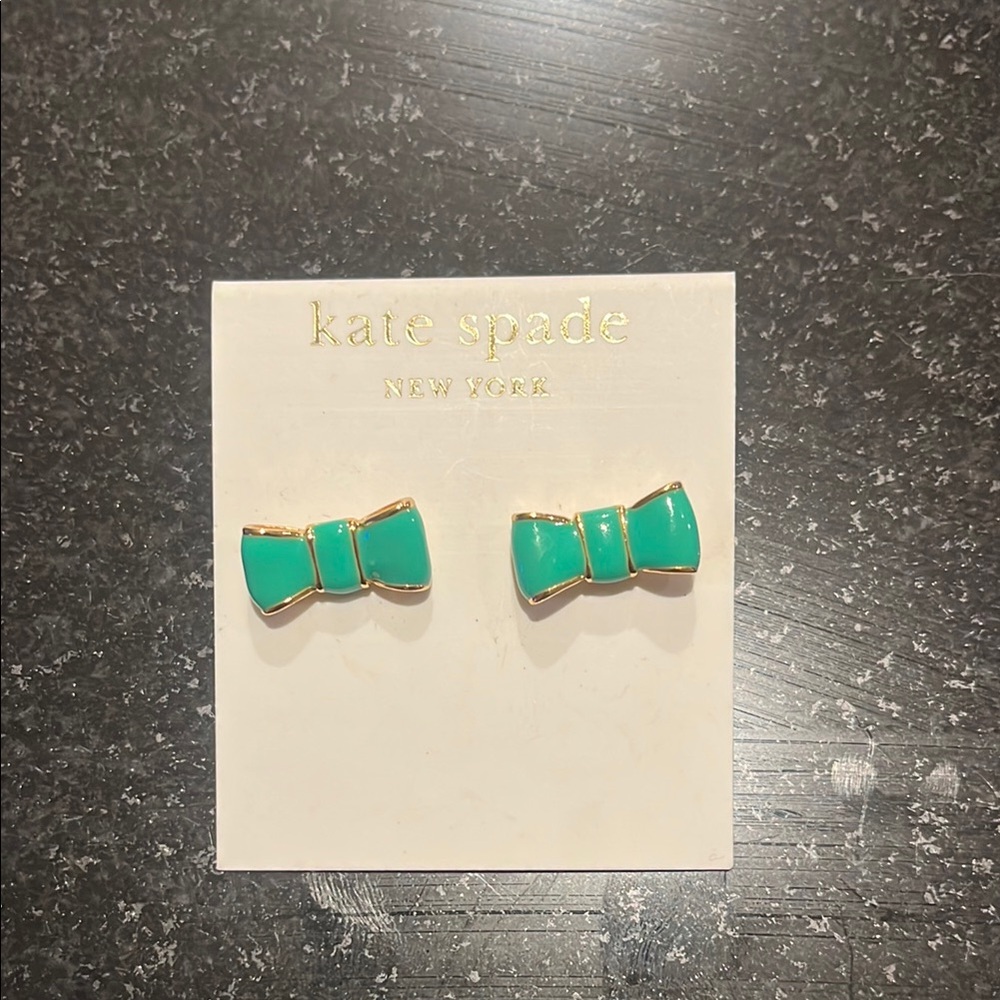 Kate Spade Green Bow Stud Earrings